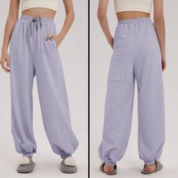 NAP Loungewear Balloon Cotton Jogger Sweatpants Blue Size Medium - Picture 1 of 6